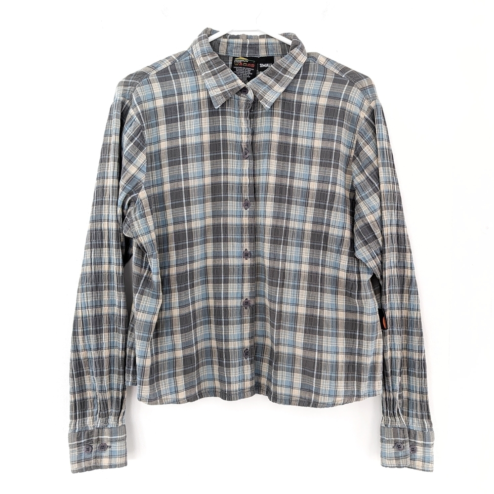 Chlorophylle Women's Short Plaid Shirt Size Small